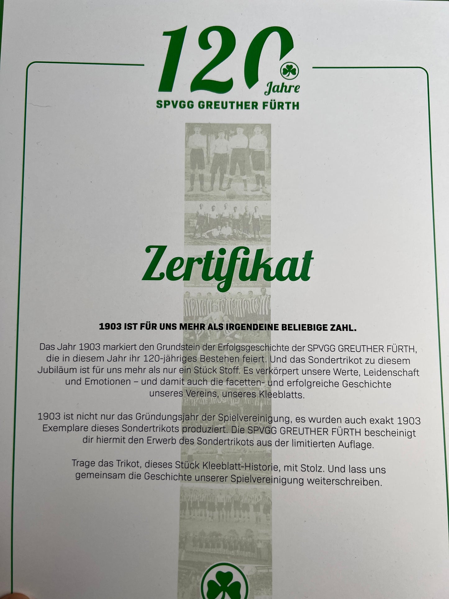 2023/2024 Greuther Fürth 120th Anniversary Shirt (BNWT)
